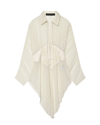 Casual Sheer Chiffon Corset Shirt