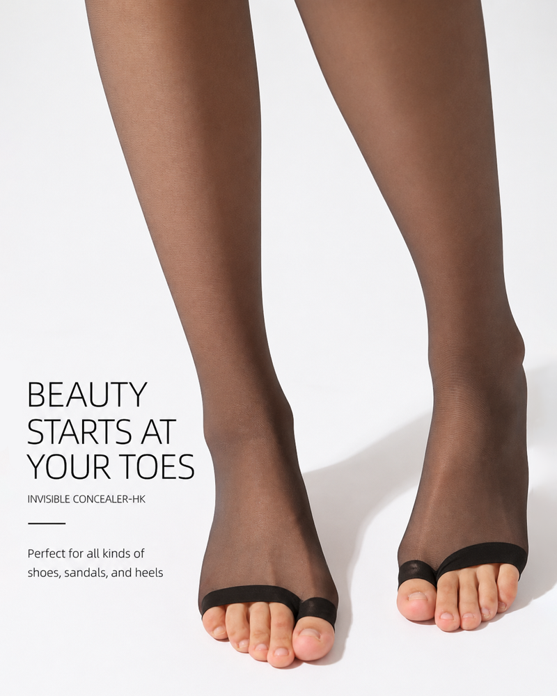 Ultra-Thin Open-Toe Sheer Pantyhose