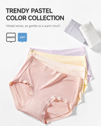 5-Pack Mid Waist Soft Modal Cotton Panties