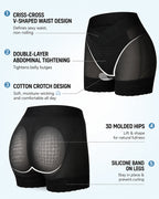 V Crossover Sheer Mesh Elastic Tummy Control Butt Lifting Shaping Panties