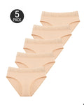 5-Pack Lace Trim Cotton Seamless Panties