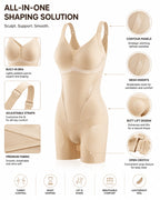 Ultra-thin Breathable Seamless Tummy Control Easy-to-Wear Bodysuit Shapewear