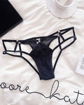 Cutout Crossover Strap Thongs