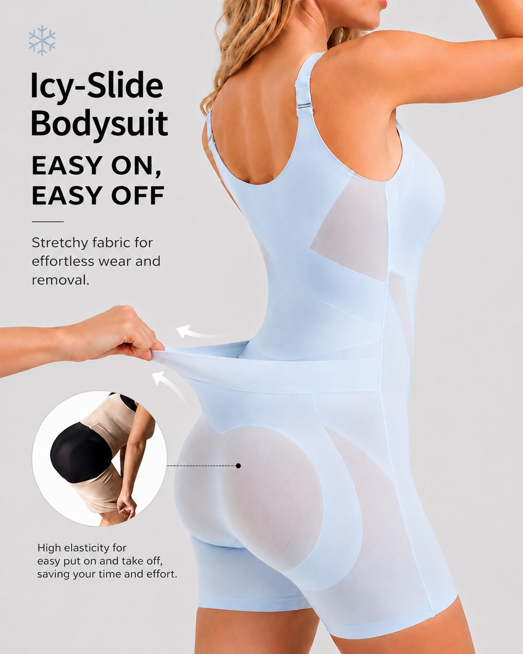 Ultra-thin Breathable Seamless Tummy Control Easy-to-Wear Bodysuit Shapewear