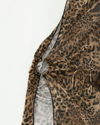 Halter Leopard Mesh Swimsuit