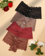 European And American Style Sexy Lace Women's Low-Lise Seamless Cut-Out Briefs