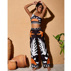 One Shoulder High Waist Bikini Swimsuit and Pants or Skirt