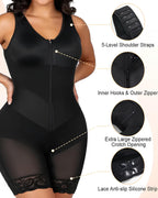 Women's V-shaped Elastic Band Design S-curve Shaping and Tummy Control Bodysuit