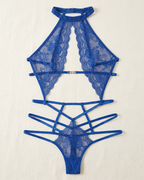 Lace Cut-Out Sheer Slim Fit Lingerie Bodysuit