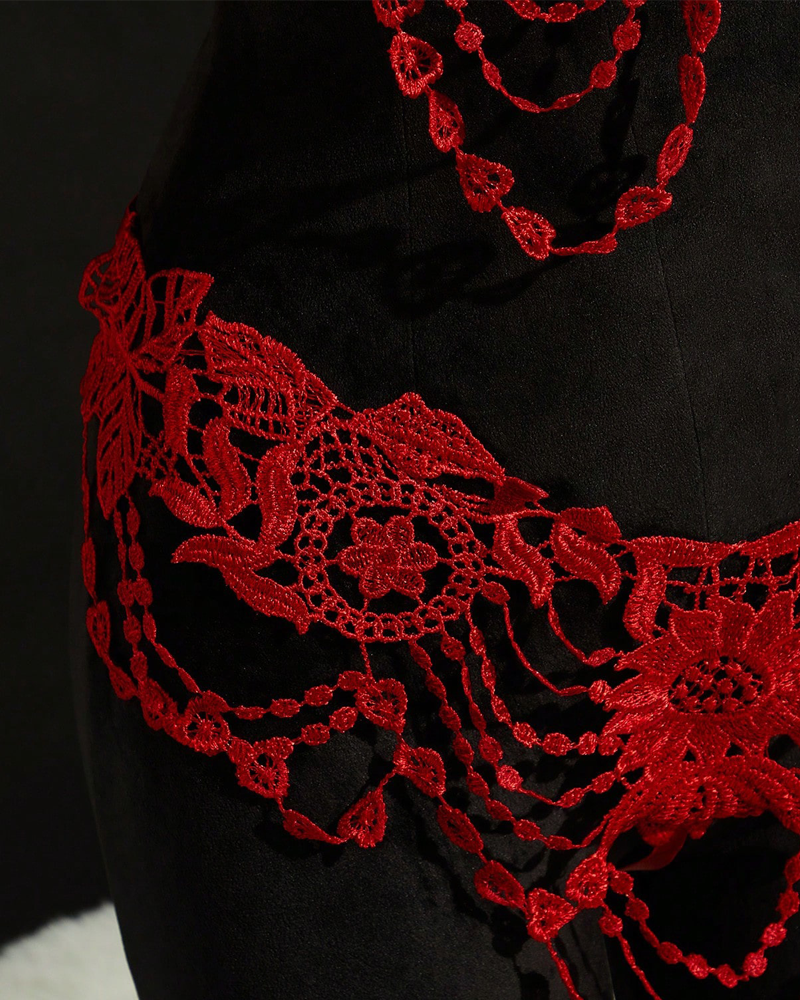 Sexy Lace Fringe Cutout Lingerie Set