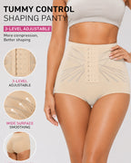 2-Pack Seamless Tummy Control Adjustable Hook-Up Shaping Panties