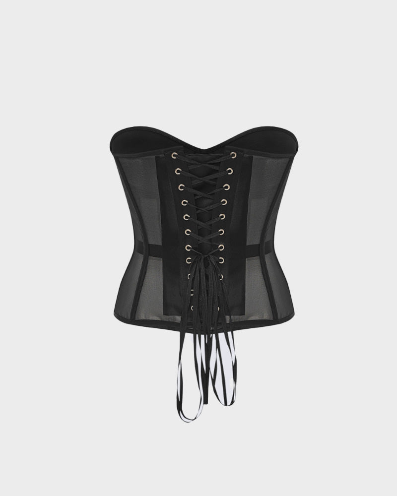 Sleek Mesh Supportive Push-Up Corset