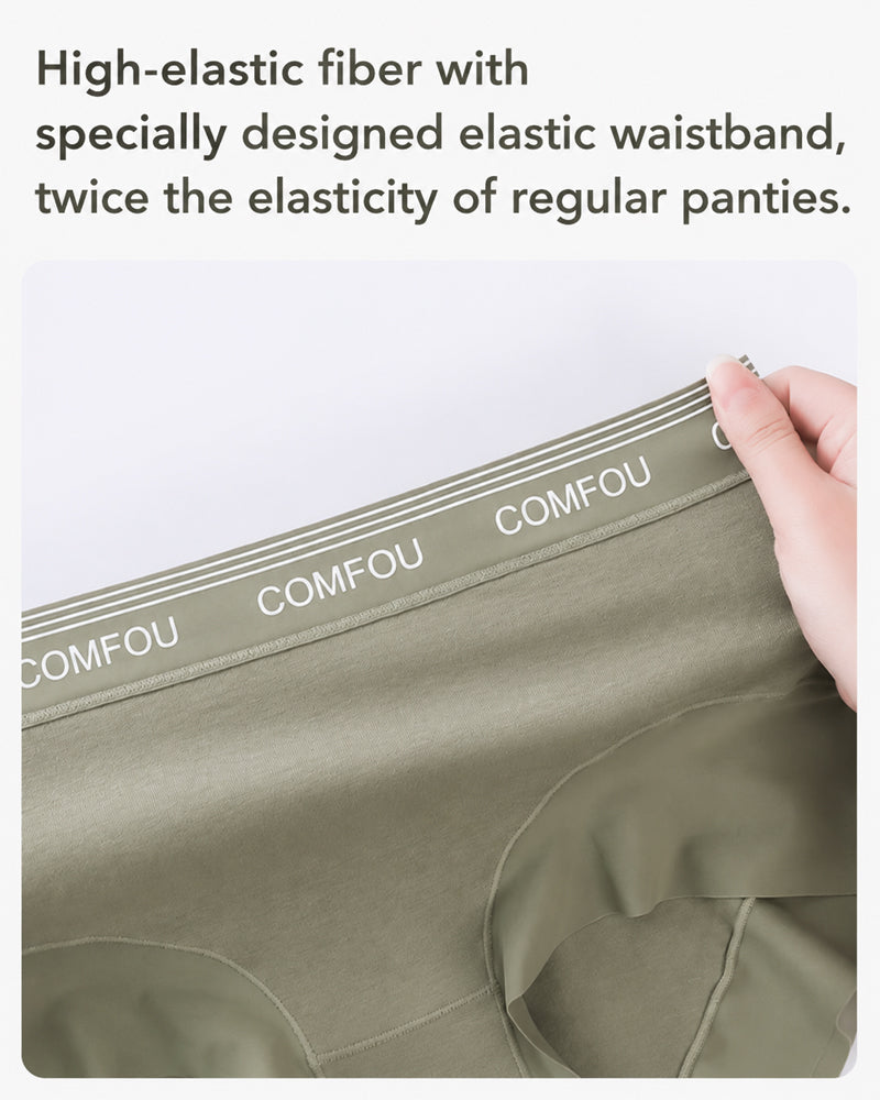 Five-Pack Mid Waist Pure Cotton High Elasticity Breathable Briefs
