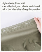 Five-Pack Mid Waist Pure Cotton High Elasticity Breathable Briefs