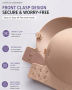 Double Front Closure Strapless Seamless Wire-free Push-up Bra