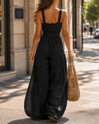 Sexy Vacation Style Solid Color Cami Jumpsuit