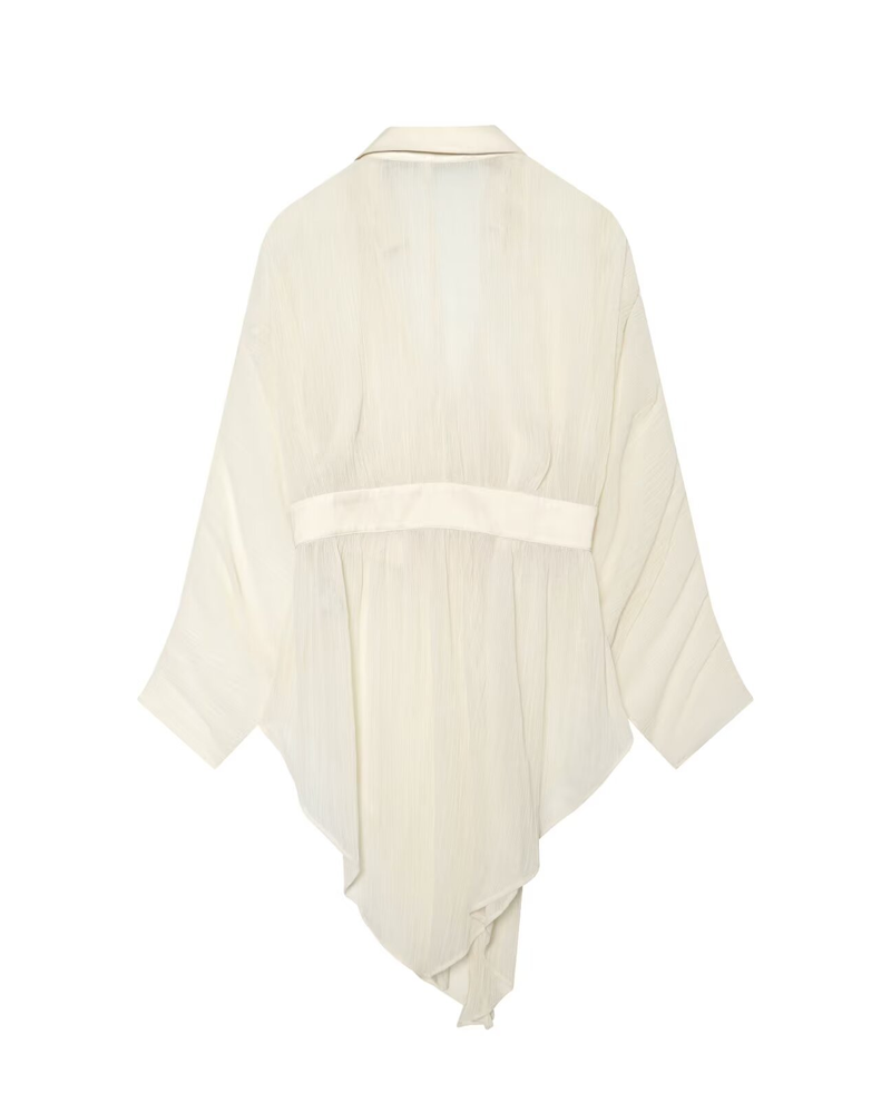 Casual Sheer Chiffon Corset Shirt