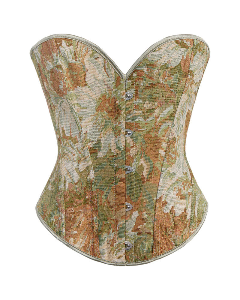 Monet Oil Painting Vintage Fishbone Corset Tight Gather Court Shaping Top
