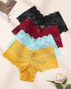 European And American Style Sexy Lace Women's Low-Lise Seamless Cut-Out Briefs