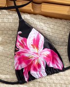 Printed Halter Tie Two-Piece High-Waist Bikini Set