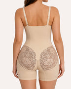 Open Bust Tummy Control with Zipper See-through Mesh Seamless Shapewear