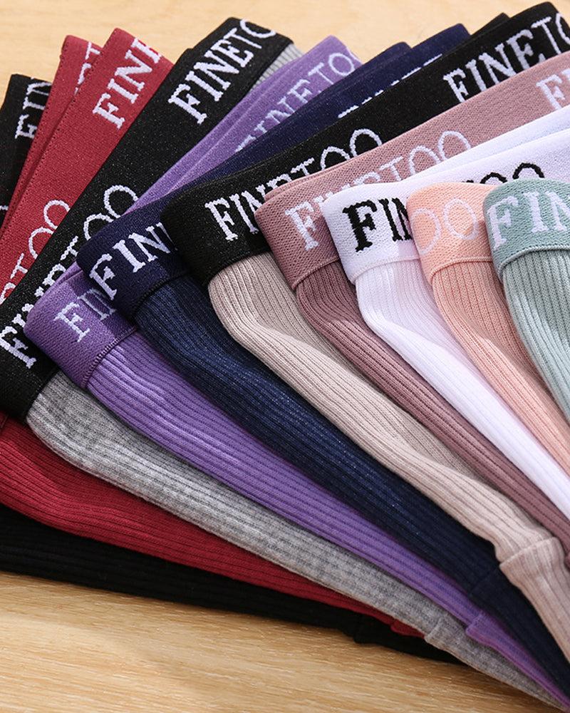 Mid-rise Ribbed Cotton Breathable Briefs