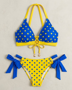 Women's Polka Dot Print High-End Stylish Two-Piece Bikini Set
