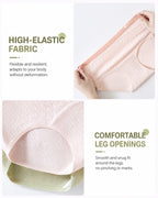 4-Pack Mid-waist Cotton Antibacterial Seamless Jacquard Breathable Briefs