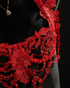 Sexy Lace Fringe Cutout Lingerie Set