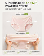 5-Pack Mid Waist Seamless Modal Silk Antibacterial Crotch Briefs