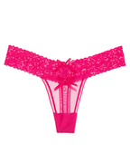 Floral Lace Cutout Thong Panties