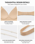 Women's Deep V Seamless Invisible Adjustable Strap Bra