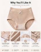 5-Pack Cotton Soft Stretchy Seamless Briefs