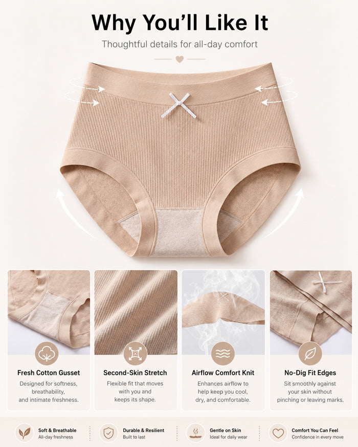 5-Pack Cotton Soft Stretchy Seamless Briefs