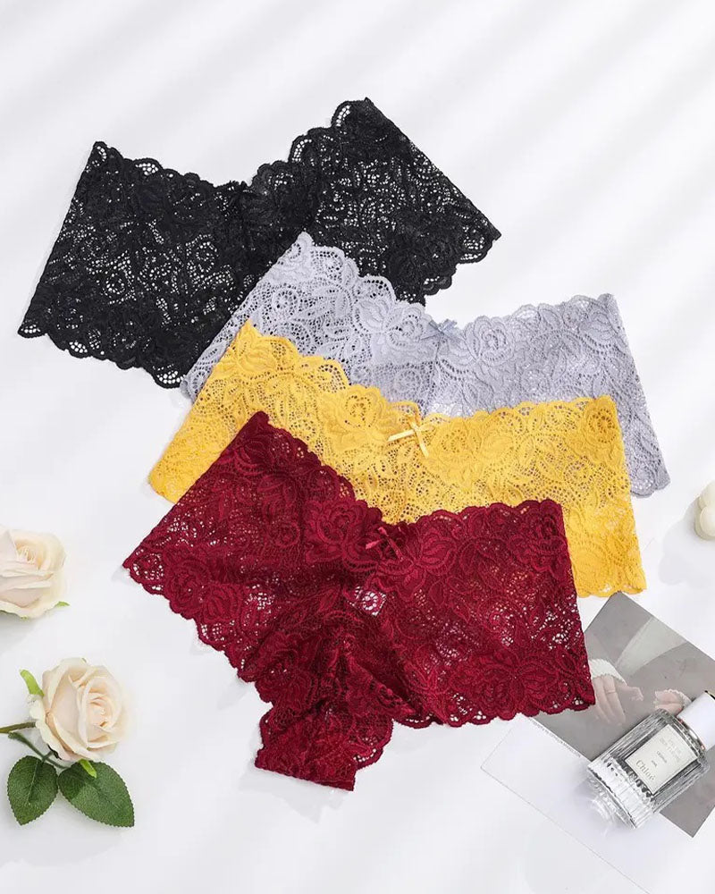 European And American Style Sexy Lace Women's Low-Lise Seamless Cut-Out Briefs