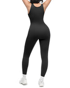 Deep V Chest Support Breathable High-Waisted Tummy Control Jumpsuit Shapewear