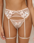 Delicate Floral Embroidered Lingerie Set