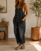 Vintage Loose Fit Casual Denim Jumpsuit