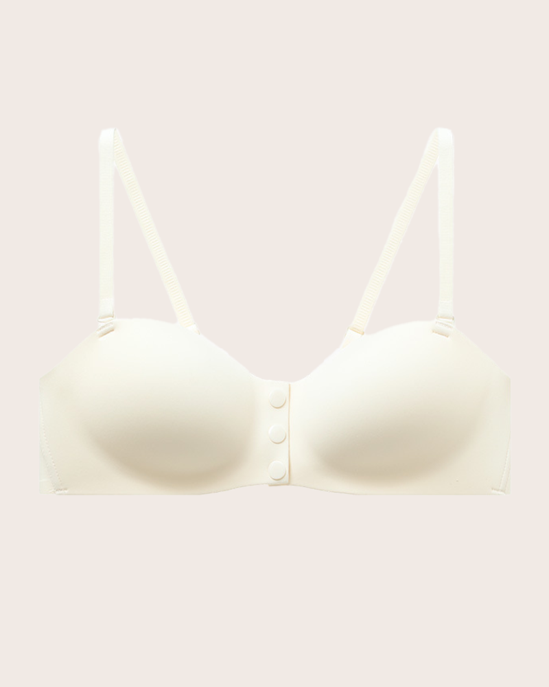 Comfort Front Closure Wireless Bra with Adjustable Thin Straps