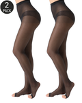 Ultra-Thin Open-Toe Sheer Pantyhose