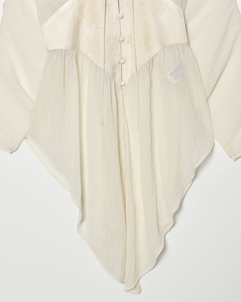 Casual Sheer Chiffon Corset Shirt