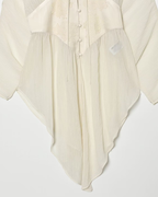 Casual Sheer Chiffon Corset Shirt