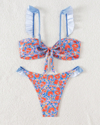 Vintage Ditsy Floral Two-Piece Bikini Swimsuit