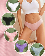 Women's Underwear Threaded Cotton Underwear Cute Bow Low Waist Bikini Lace Panties For Women