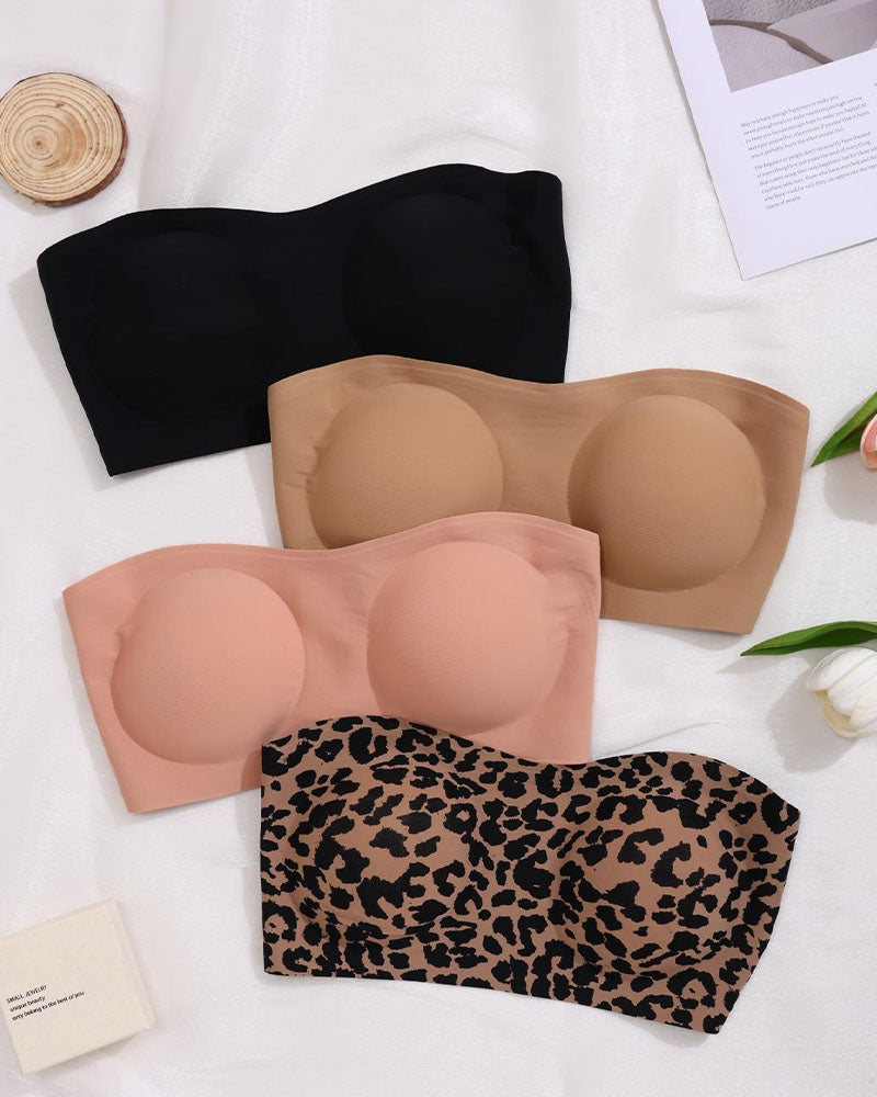 Women's Strapless Bra with Cross Side Buckle Bras