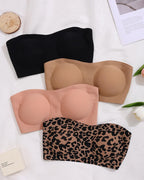 Women's Strapless Bra with Cross Side Buckle Bras