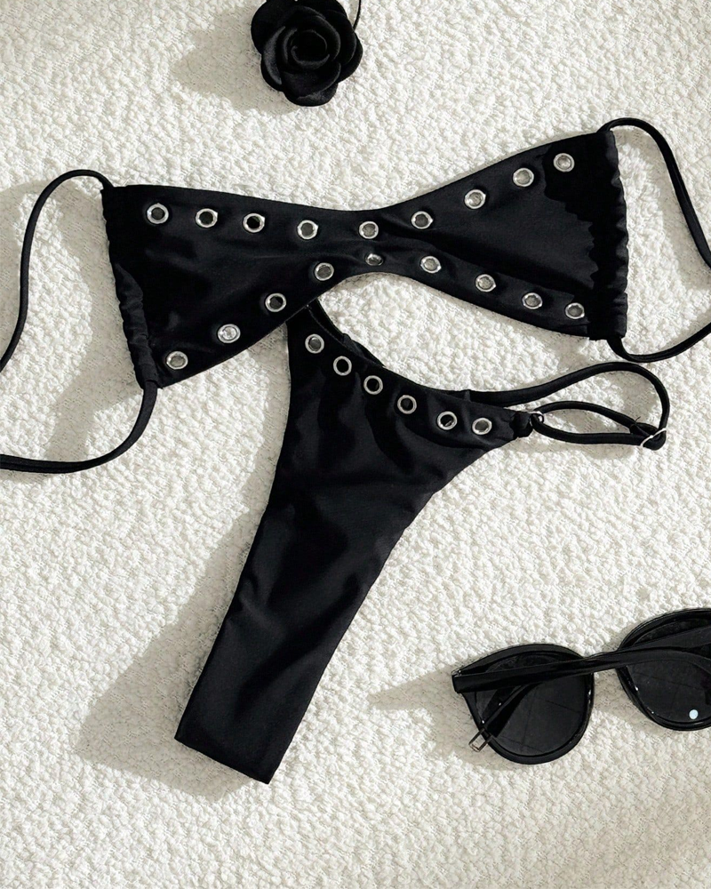 Sexy Mini Bandeau Backless Tie-Side Bikini