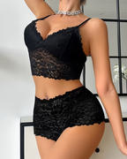 Sexy Floral Lace Push-Up Camisole Lingerie Set