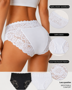 5-Pack Sexy Floral Lace High Elasticity Breathable Briefs