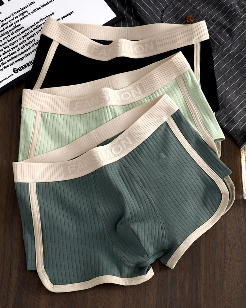 Men's Mid-Rise Simple Breathable Boxer Briefs
